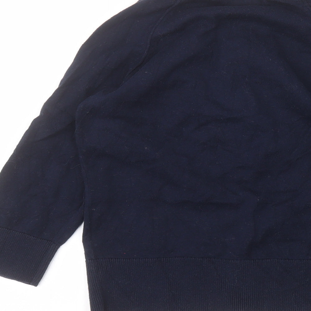 Debinhams Womens Blue Round Neck  Cotton Cardigan Jumper Size 10