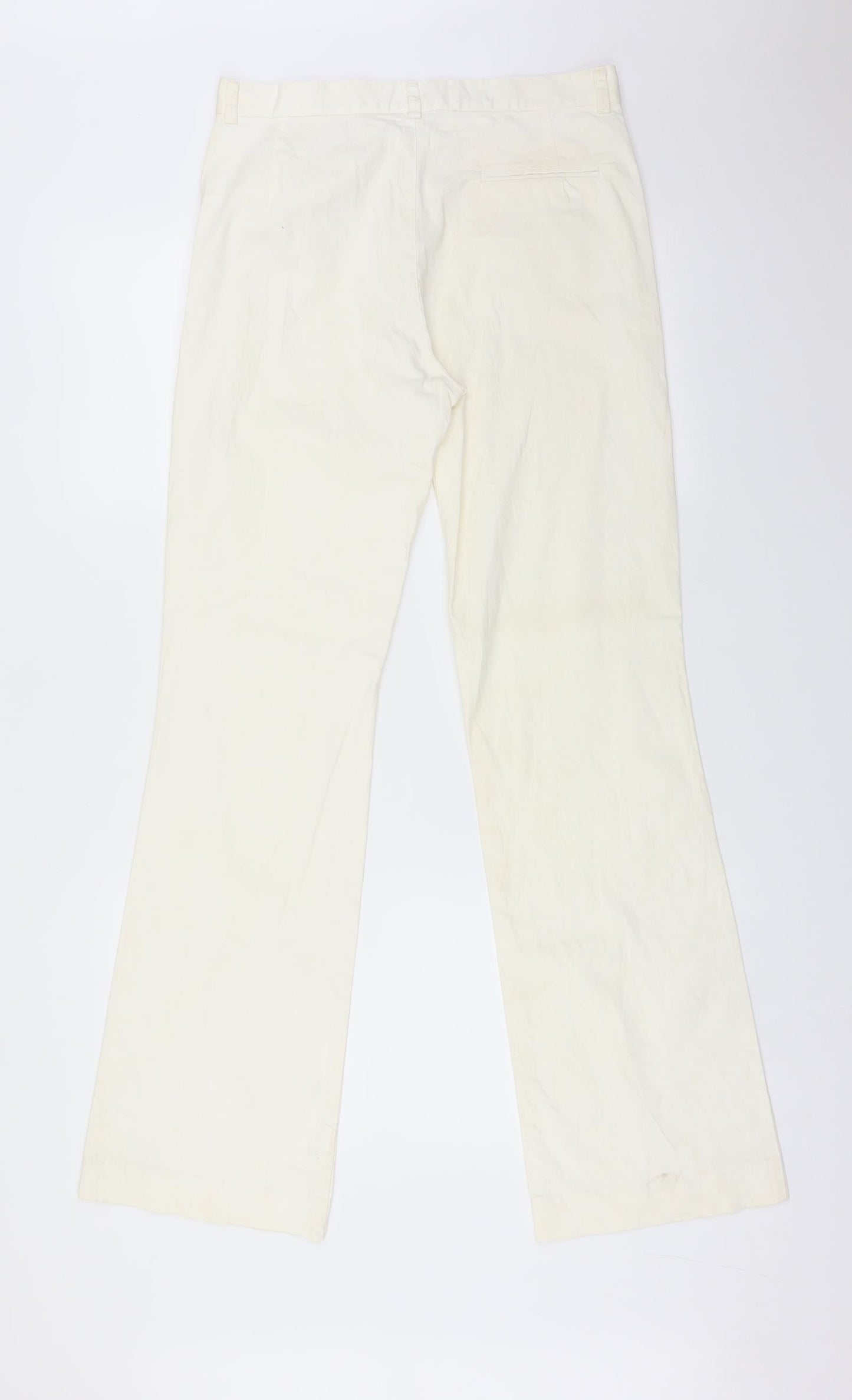 SAVIDA Womens Yellow  Cotton Trousers  Size 12 L31 in Regular