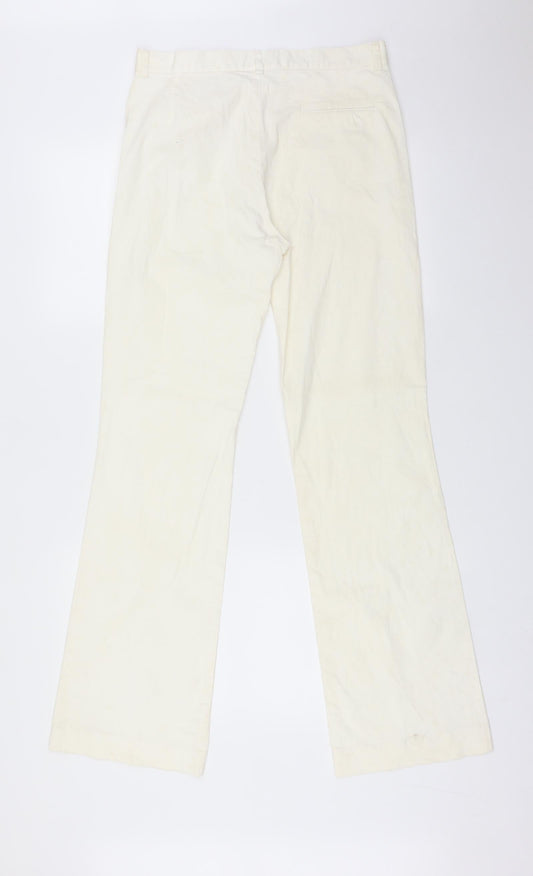 SAVIDA Womens Yellow  Cotton Trousers  Size 12 L31 in Regular