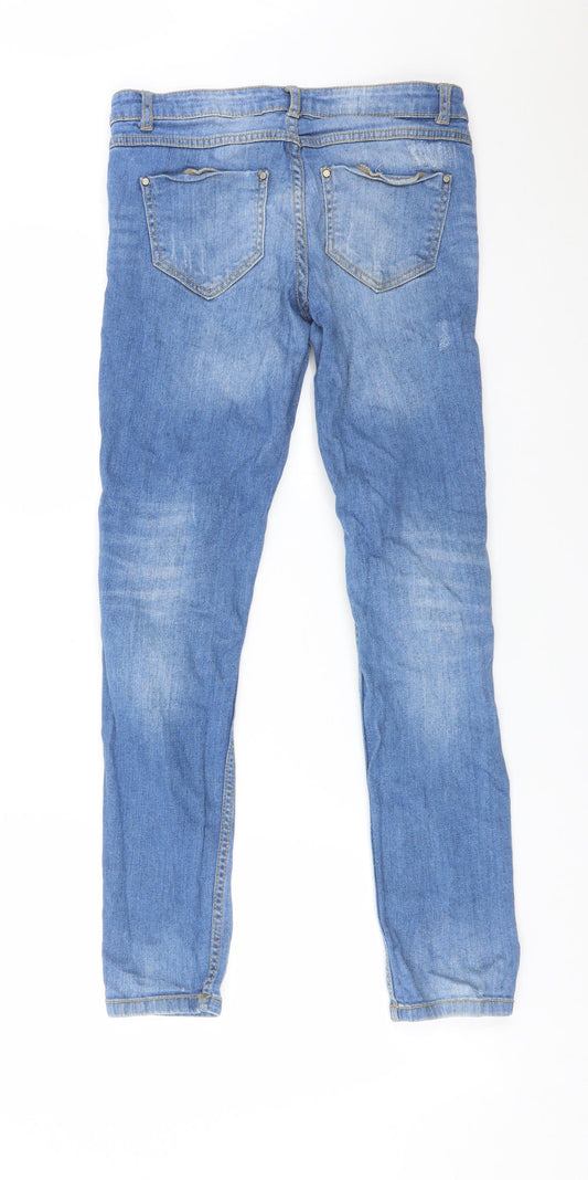 DENIM CO Womens Blue  Cotton Boyfriend Jeans Size 6 L28 in Regular