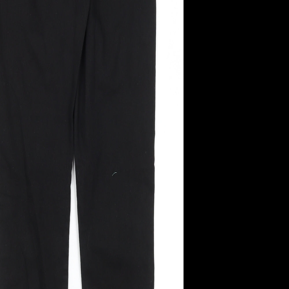 Divided Womens Black  Cotton Trousers  Size 12 L27 in Regular