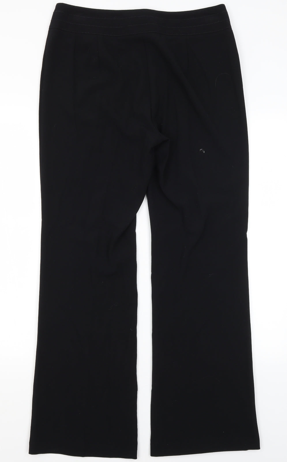 M7S Womens Black  Polyester Dress Pants Trousers Size 12 L29.5 in Regular
