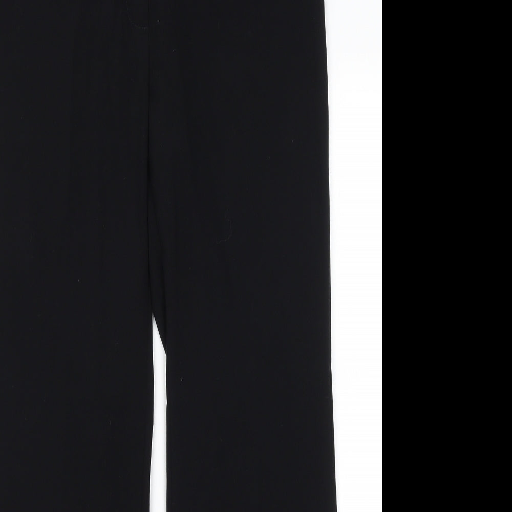 M7S Womens Black  Polyester Dress Pants Trousers Size 12 L29.5 in Regular