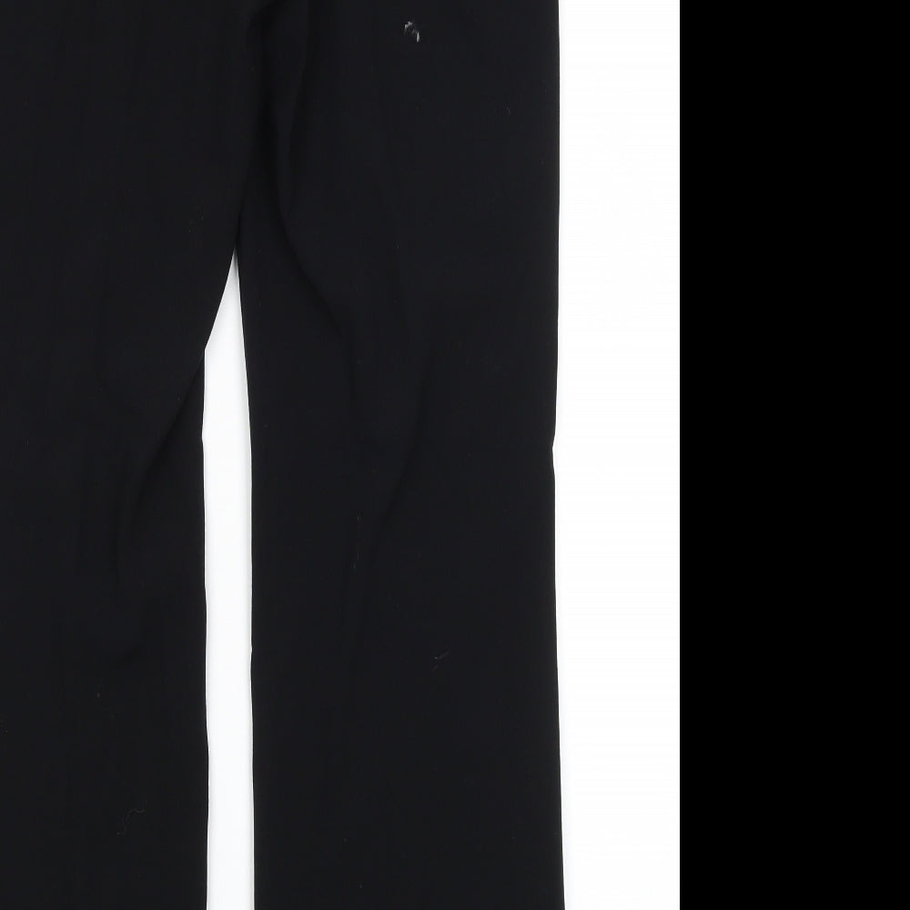 M7S Womens Black  Polyester Dress Pants Trousers Size 12 L29.5 in Regular