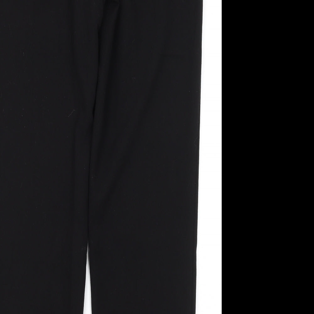 M&S Womens Black  Polyester Dress Pants Trousers Size 12 L28.5 in Regular