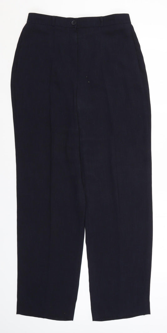 Taifun Womens Blue  Polyester Trousers  Size 14 L31 in Regular
