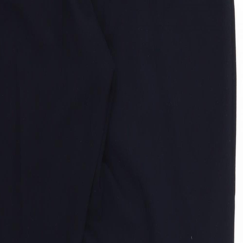 M&S Womens Blue  Polyester Dress Pants Trousers Size 12 L31 in Regular