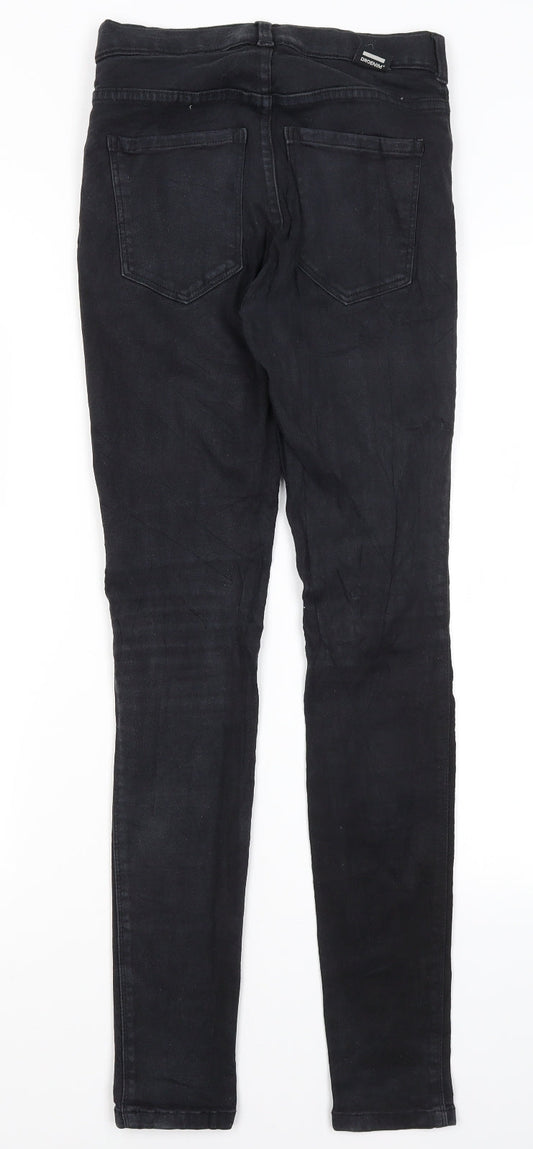 Dr Denim Womens Black  Cotton Skinny Jeans Size S L30.5 in Regular