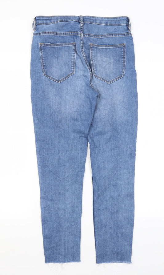 Divided Womens Blue  Cotton Skinny Jeans Size 10 L25 in Regular