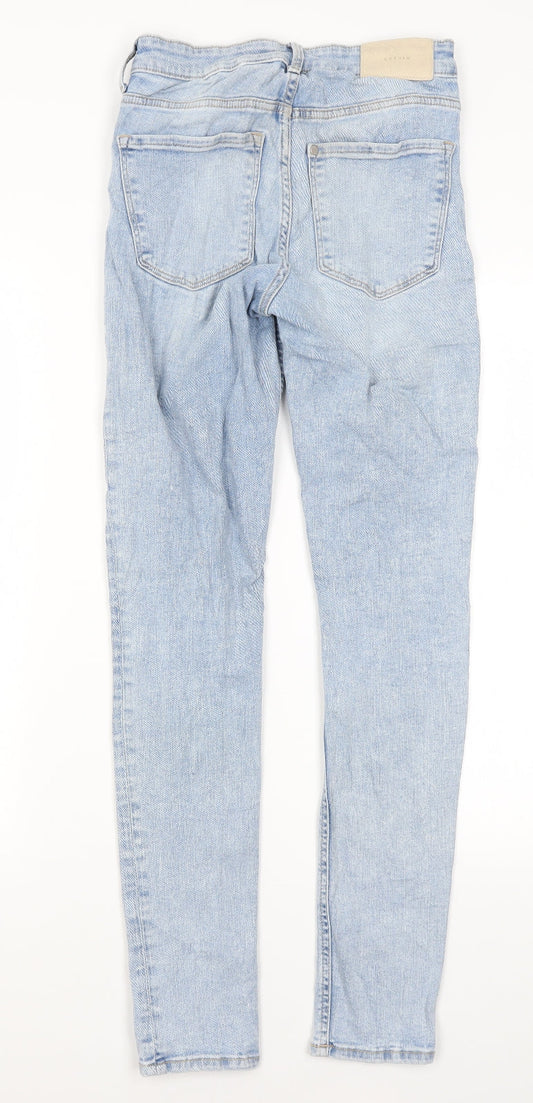 H&M Womens Blue  Cotton Skinny Jeans Size 26 in L30 in Regular