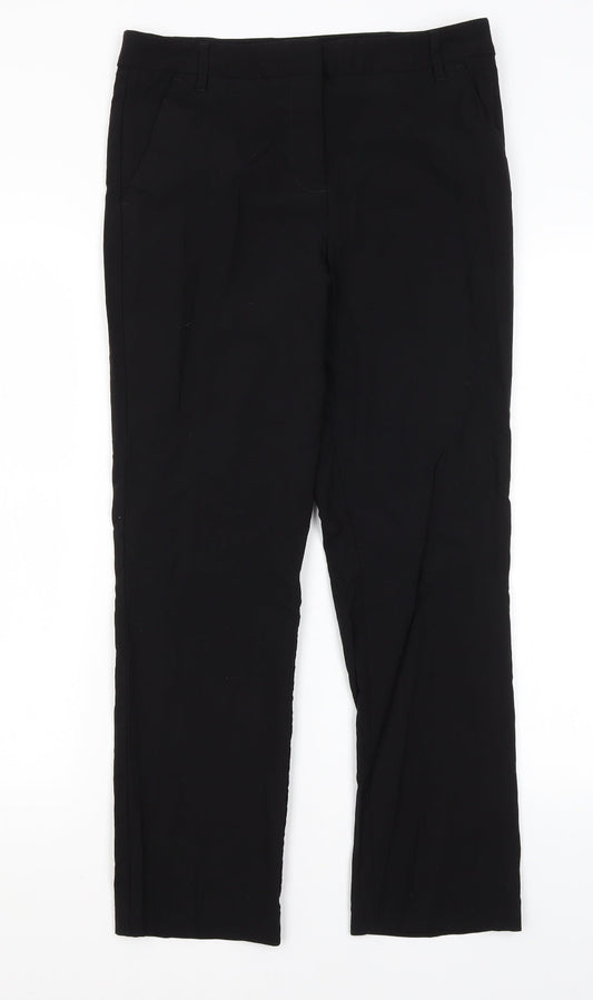 Papaya Womens Black  Polyester Dress Pants Trousers Size 12 L26.5 in Regular