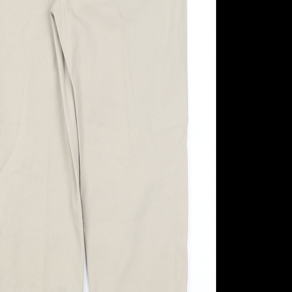 Alexara Womens Beige  Cotton Trousers  Size 18 L28 in Regular