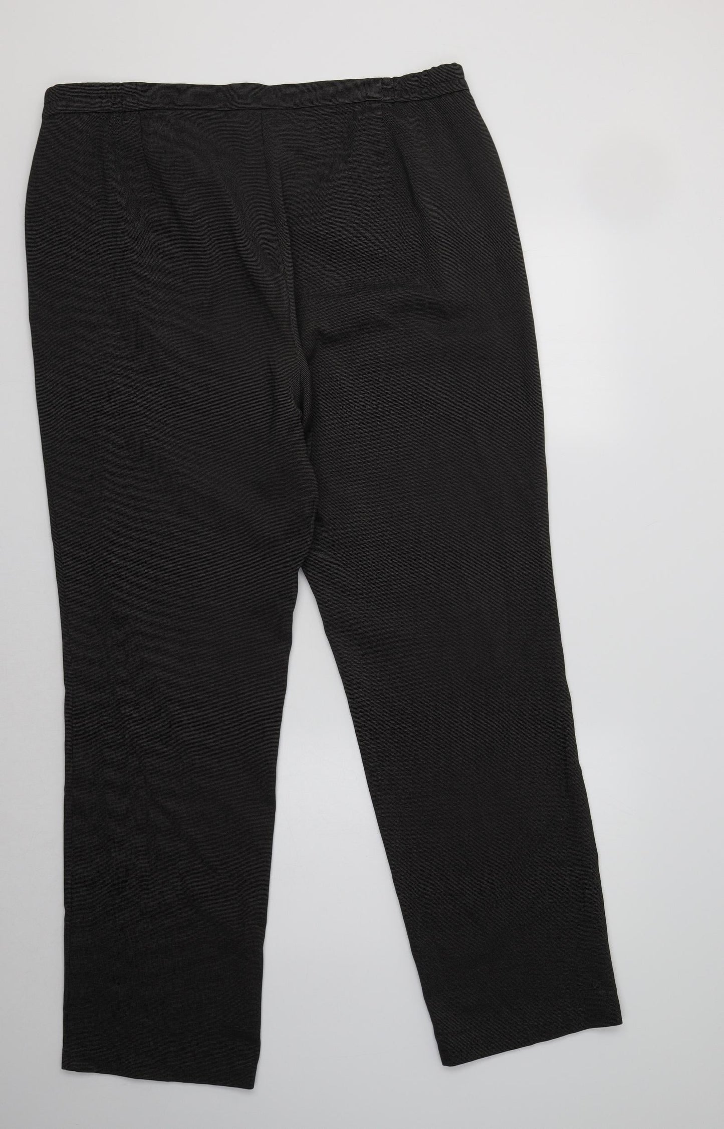 M&S Womens Grey  Polyester Dress Pants Trousers Size 16 L32 in Regular
