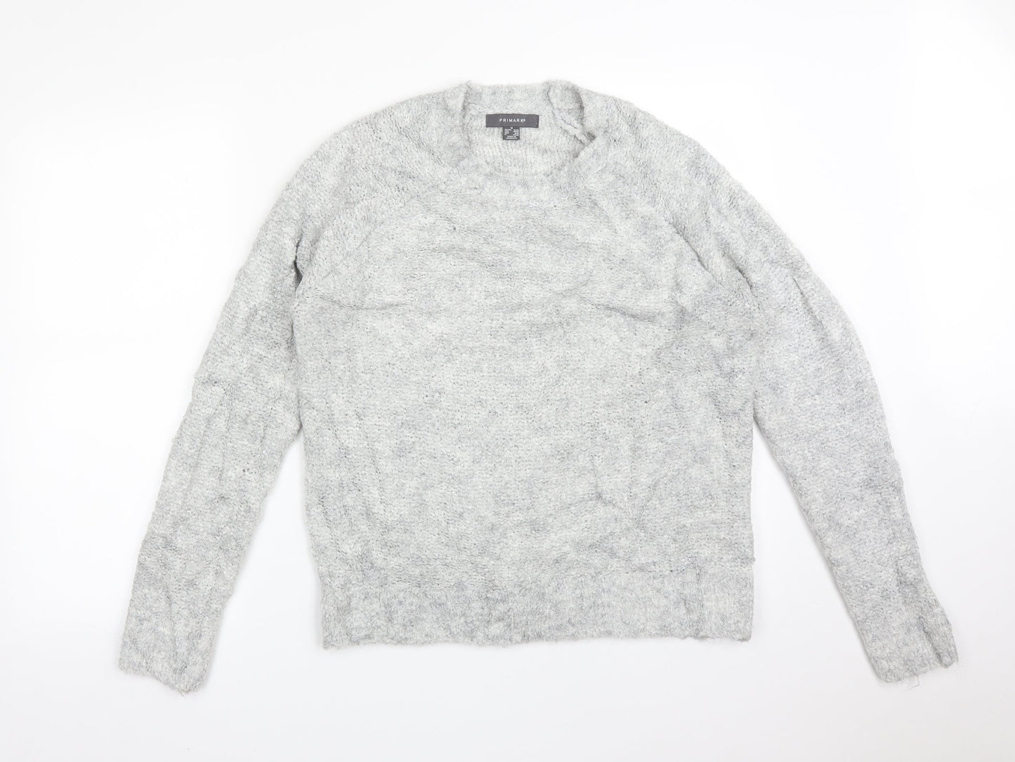 Primark Womens Grey  Acrylic Pullover Sweatshirt Size M