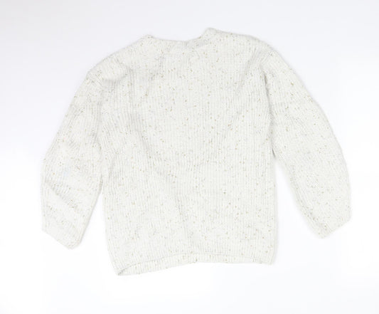 M&S Womens Multicoloured  Acrylic Pullover Sweatshirt Size 8