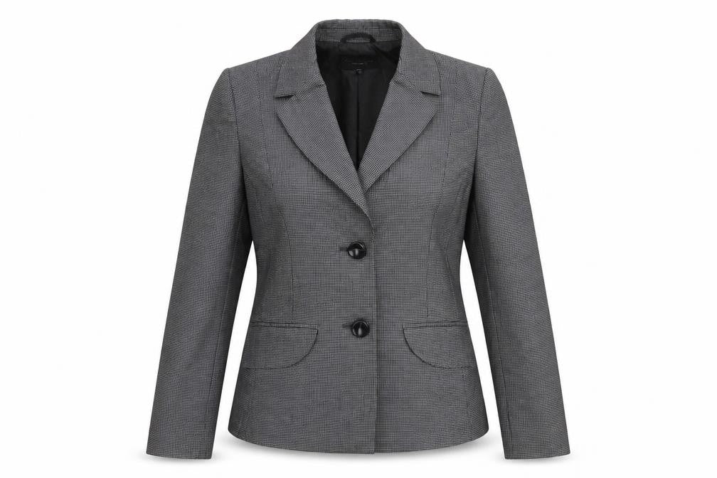 Collection Womens Multicoloured Houndstooth Polyester Jacket Suit Jacket Size 12