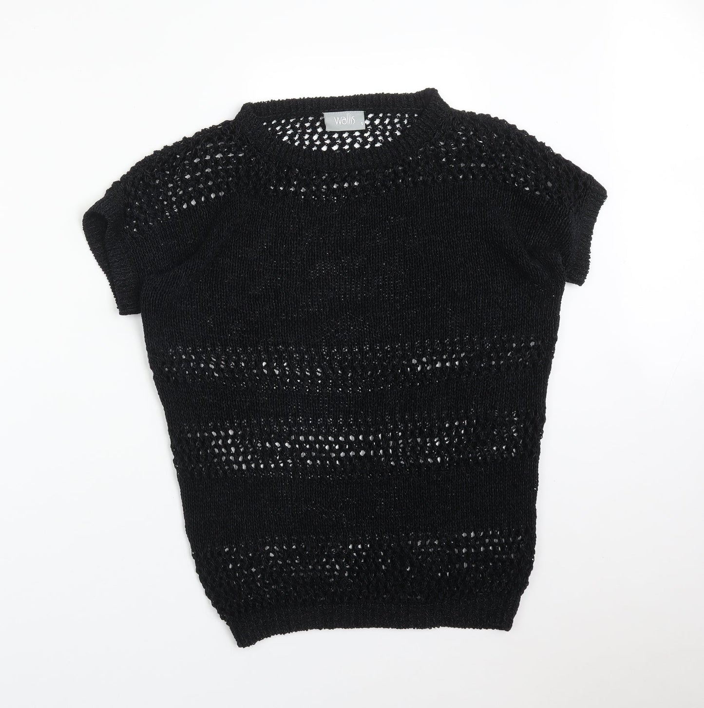 Wallis Womens Black   Basic T-Shirt Size S Round Neck