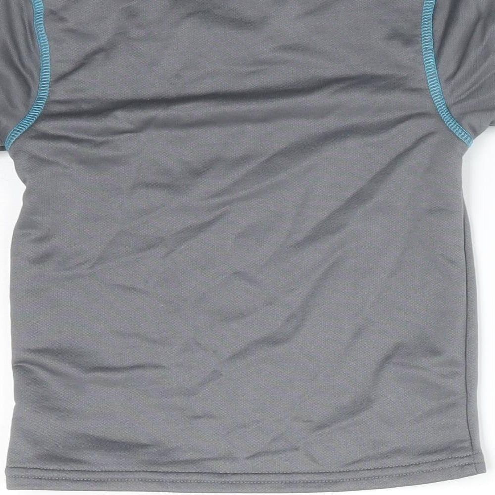 Crane Boys Grey  Polyester Basic T-Shirt Size 3-4 Years Crew Neck
