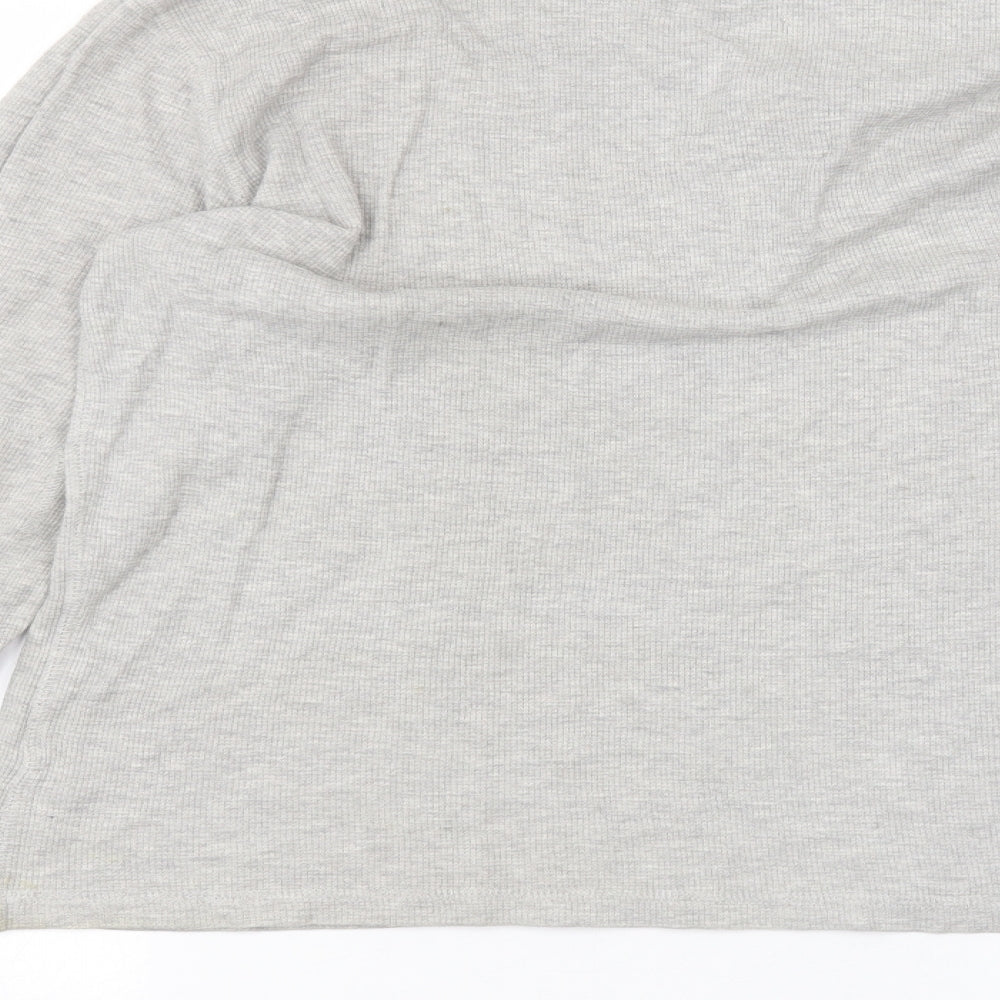 Peacocks Womens Grey Round Neck  Cotton Pullover Jumper Size L