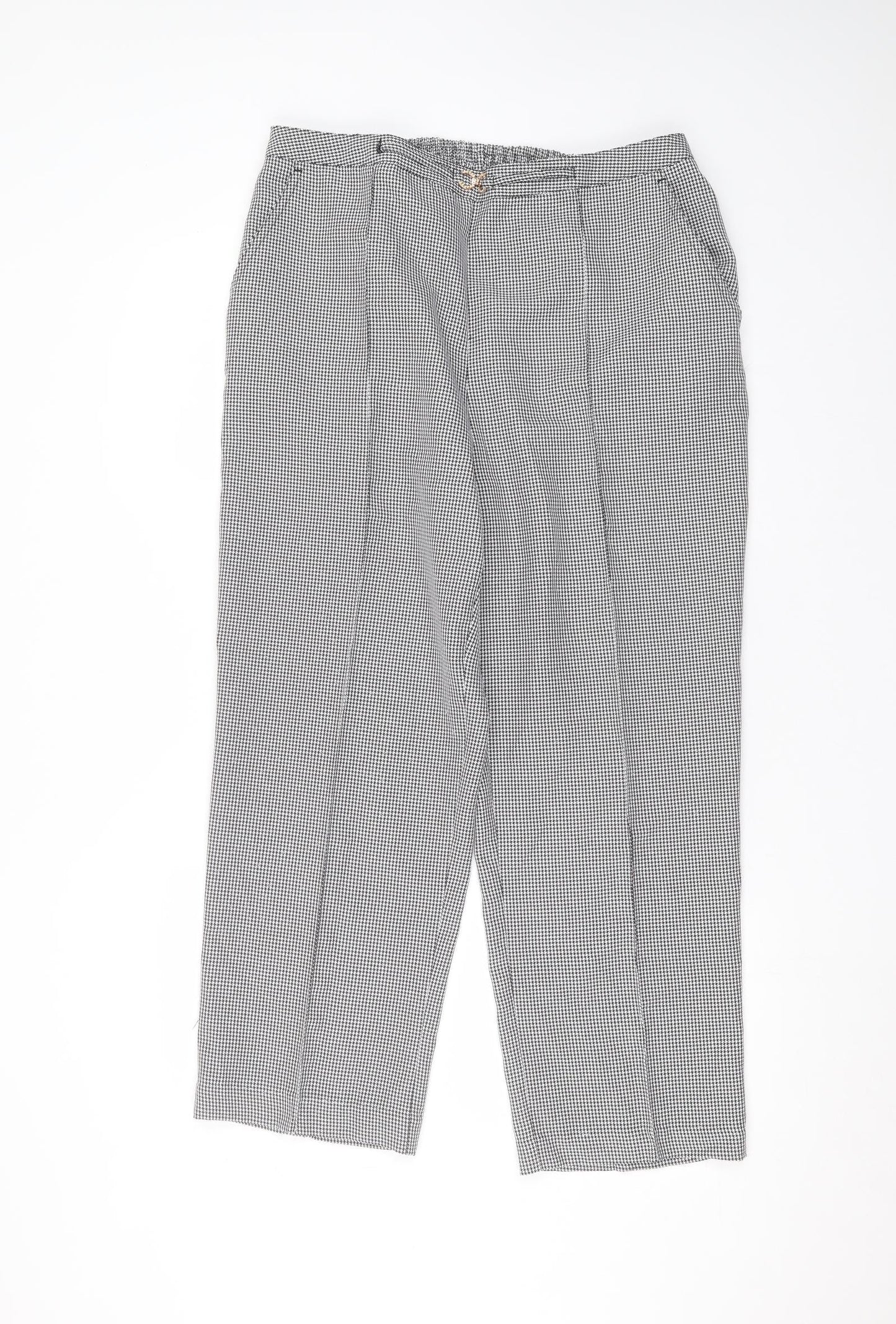 Damart Womens White  Polyester Trousers  Size 18 L25 in Regular
