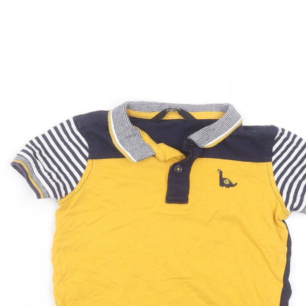 George Baby Blue  Cotton Basic T-Shirt Size 12-18 Months Collared