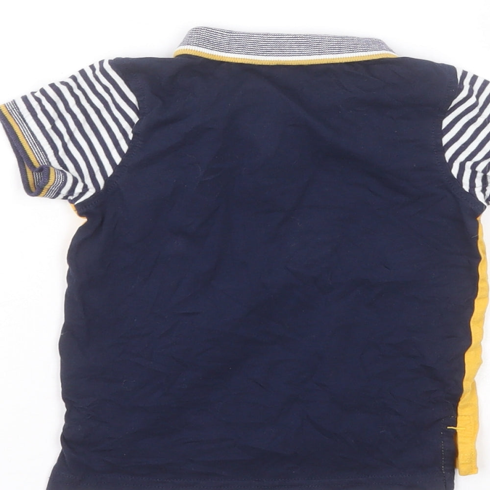 George Baby Blue  Cotton Basic T-Shirt Size 12-18 Months Collared