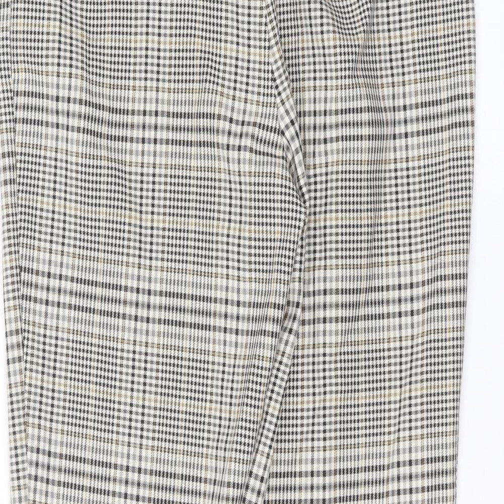 Dorothy Perkins Womens White  Polyester Trousers  Size 10 L27 in Regular