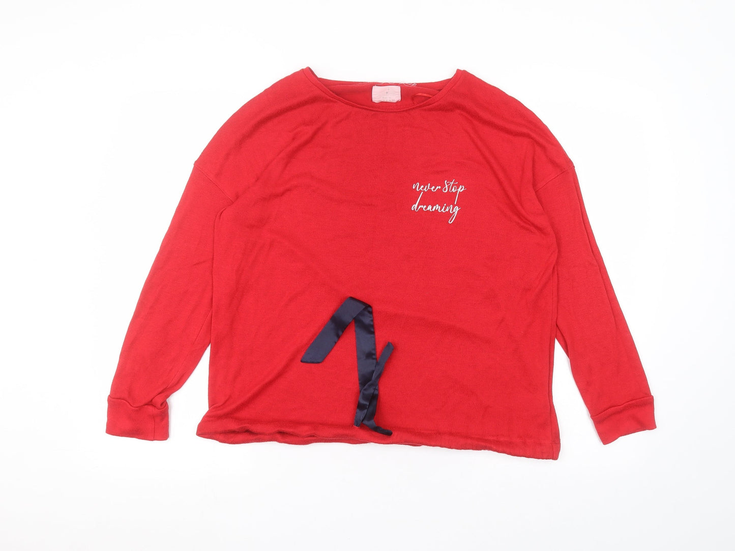 Matalan Womens Red Round Neck  Viscose Pullover Jumper Size M
