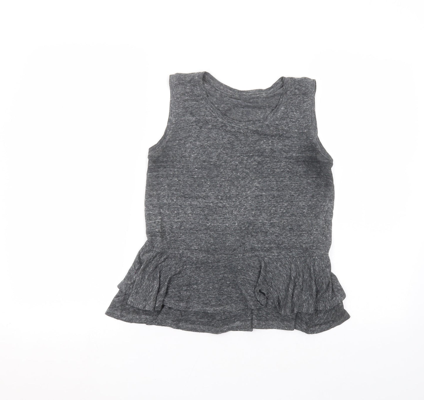 Gap Womens Black  Linen Basic T-Shirt Size XS Round Neck