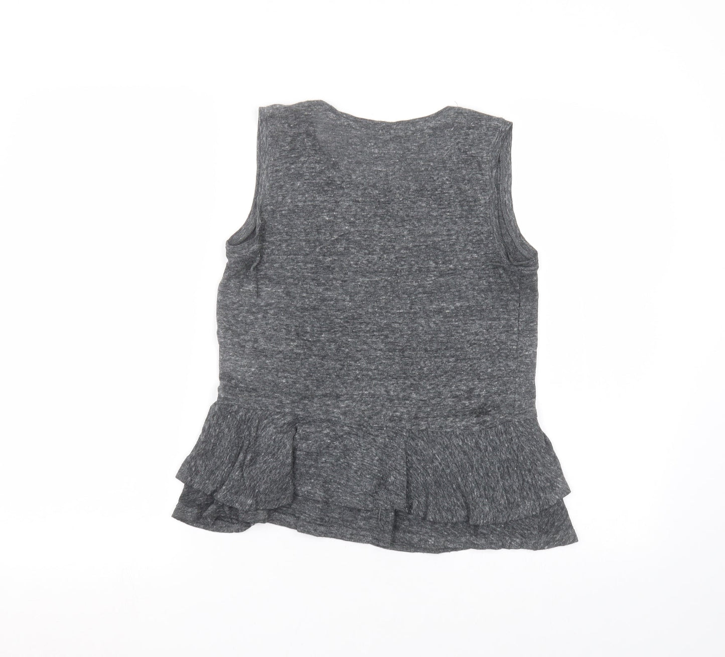 Gap Womens Black  Linen Basic T-Shirt Size XS Round Neck