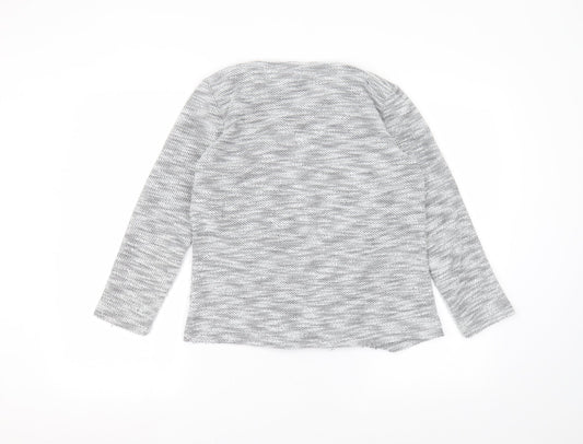 Dorothy Perkins Womens Grey Round Neck  Polyester Cardigan Jumper Size 10