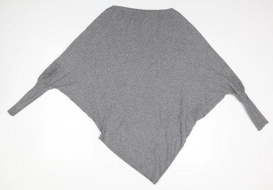 Paris Womens Grey Round Neck   Pullover Jumper Size M
