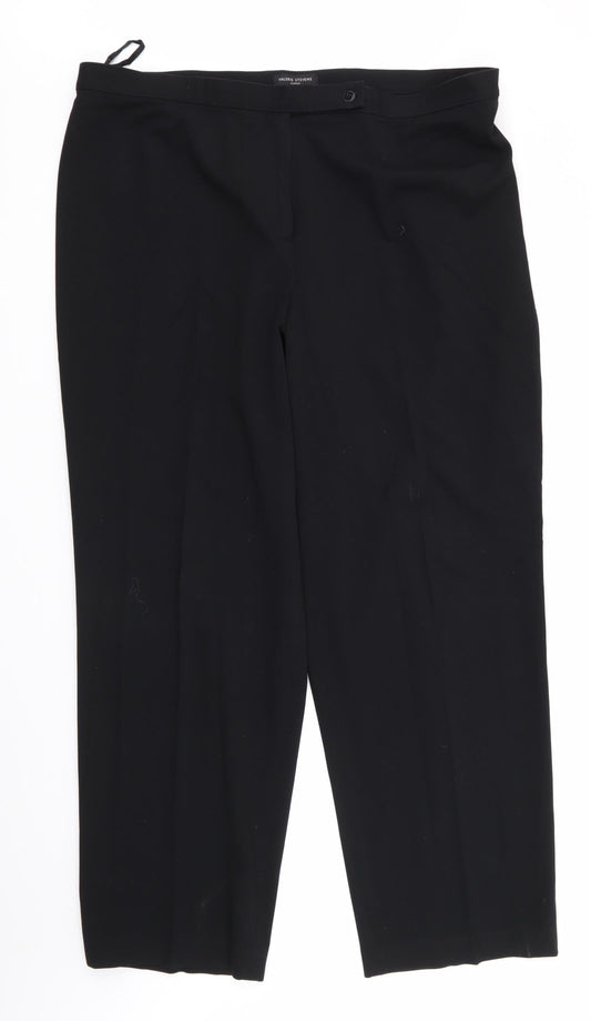 Valerie Stevens Womens Black  Polyester Trousers  Size 20 L31 in Regular