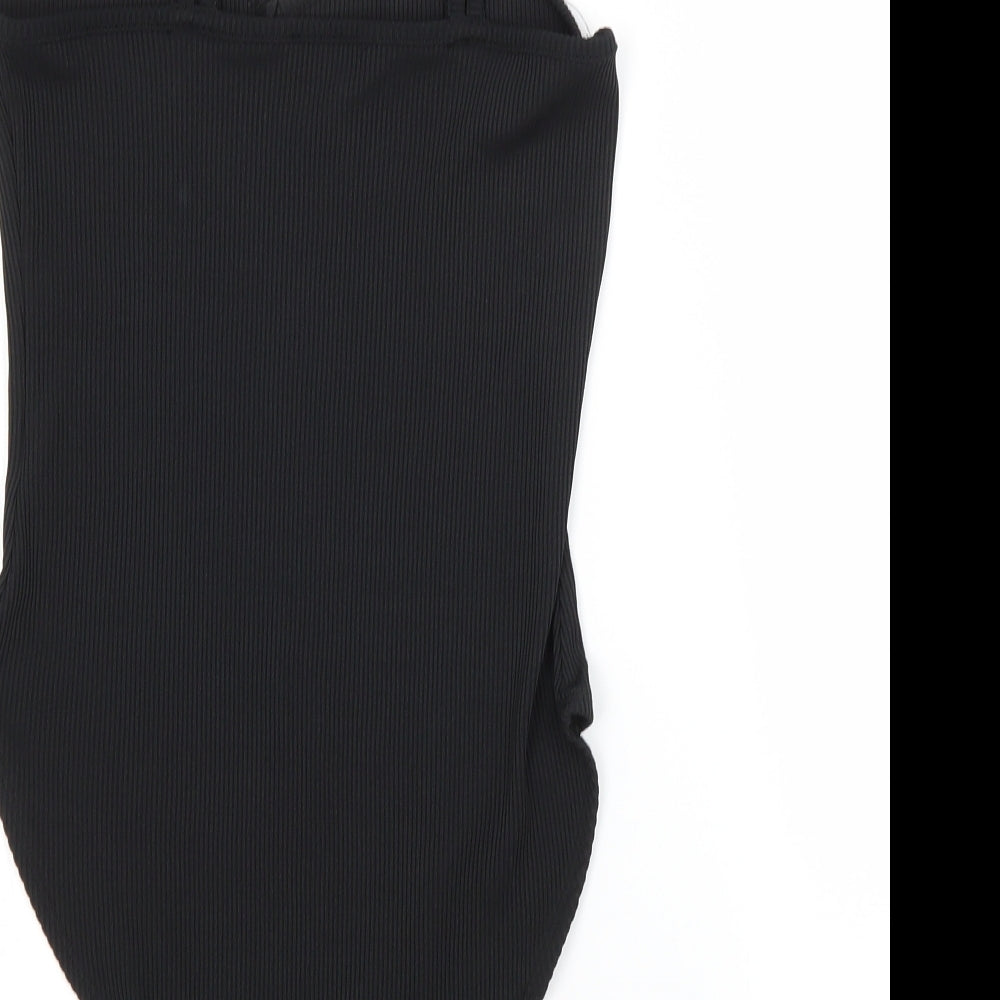 New Look Womens Black  Polyester Unitard One-Piece Size 12
