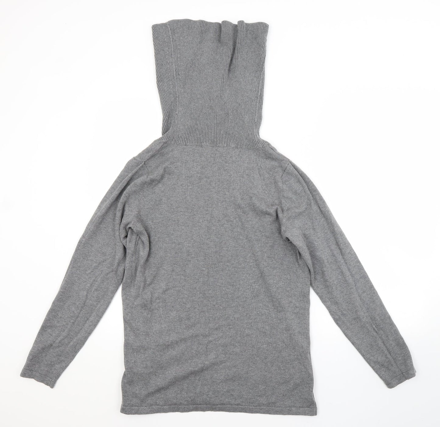 BPC Womens Grey Roll Neck  Cotton Pullover Jumper Size 12