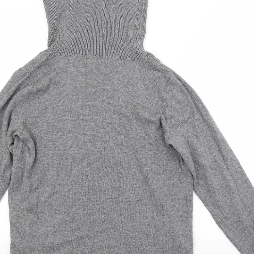 BPC Womens Grey Roll Neck  Cotton Pullover Jumper Size 12