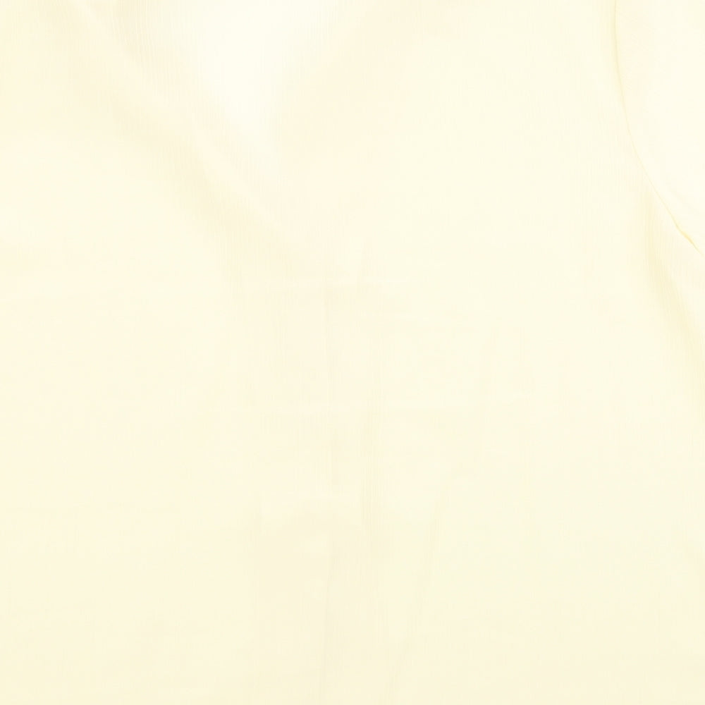 Damart Womens Yellow  Polyester Basic Button-Up Size 18 Collared