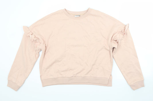 Urban Classics Womens Pink  Cotton Pullover Sweatshirt Size L