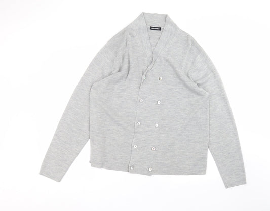 Goodsouls Womens Grey Round Neck  Acrylic Cardigan Jumper Size XL
