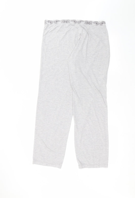 Debinhams Womens Grey  Polyester Trousers  Size 12 L27 in Regular