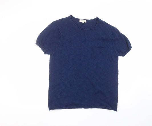River Island Womens Blue  Cotton Basic T-Shirt Size M Round Neck