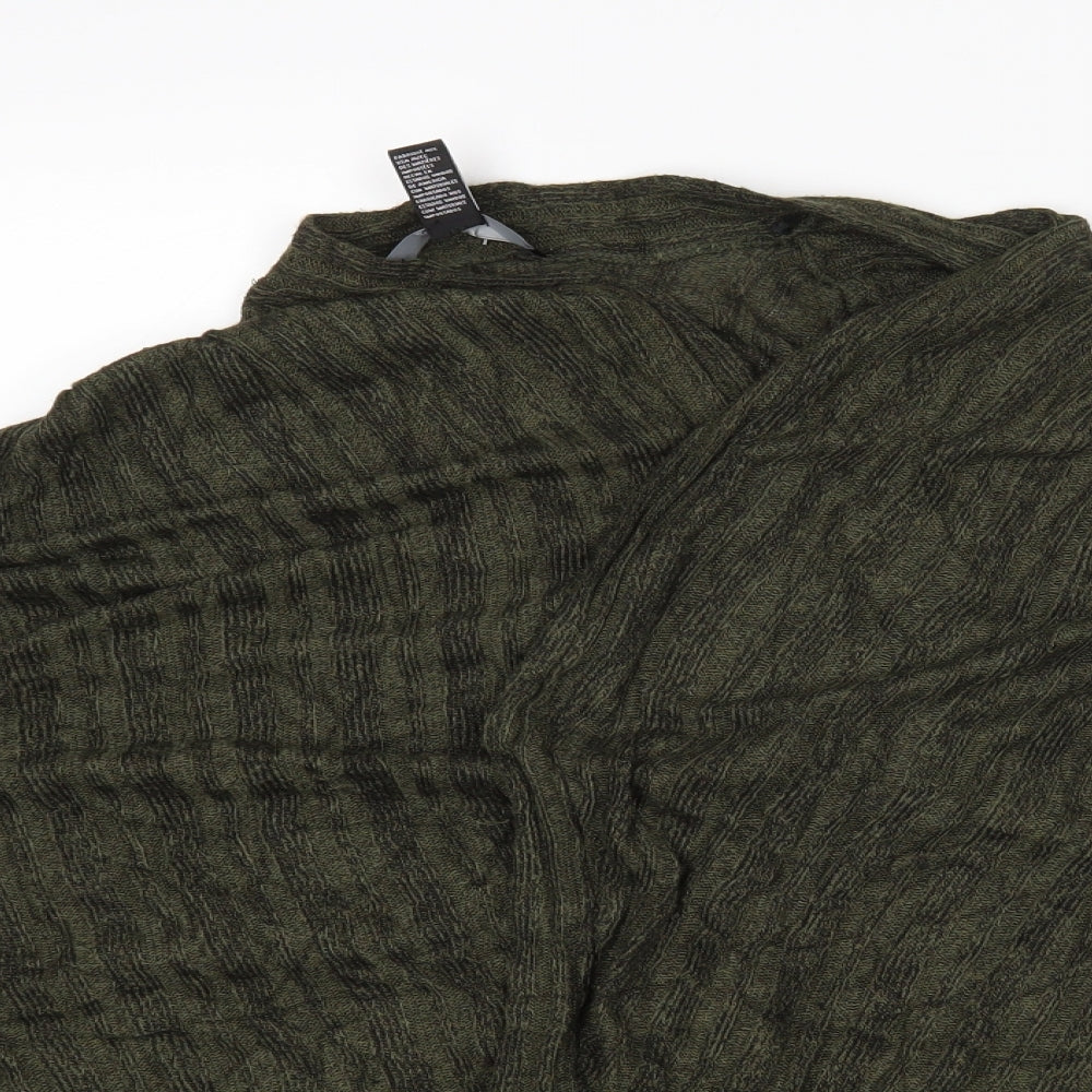 FOREVER 21 Womens Green V-Neck   Cardigan Jumper Size S