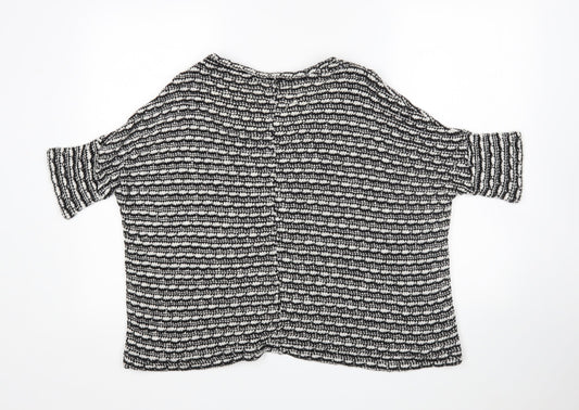 Zara Womens Multicoloured Round Neck Striped  Pullover Jumper Size M