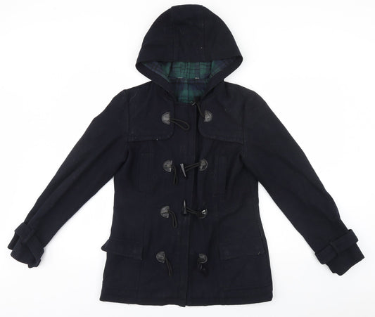 Preworn Womens Blue   Overcoat Coat Size 8