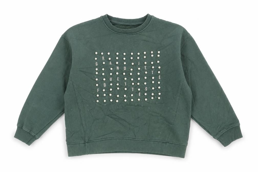 Zara Girls Green Round Neck  Cotton Pullover Jumper Size 11-12 Years
