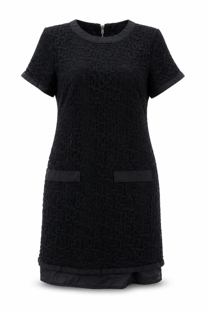 Peacocks Womens Black  Cotton Pencil Dress  Size 10 Round Neck