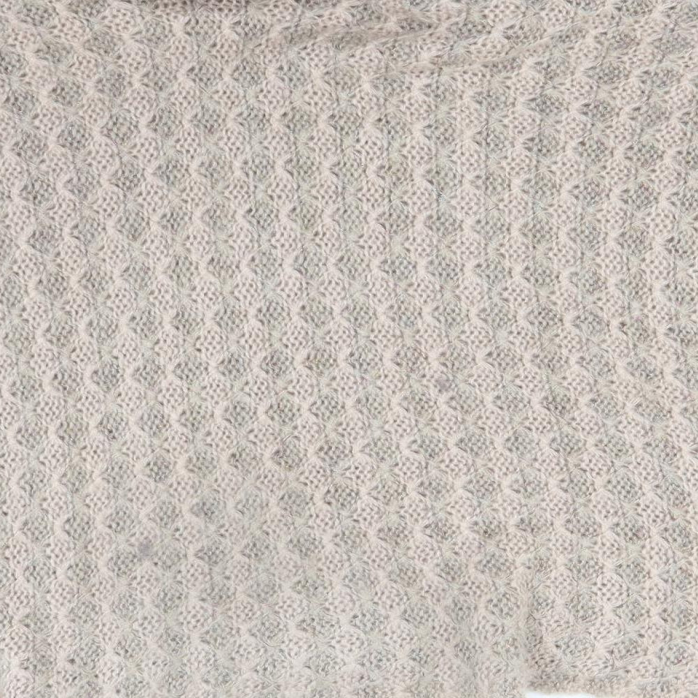 F&F Womens Beige Argyle/Diamond  Jacket Poncho Size M