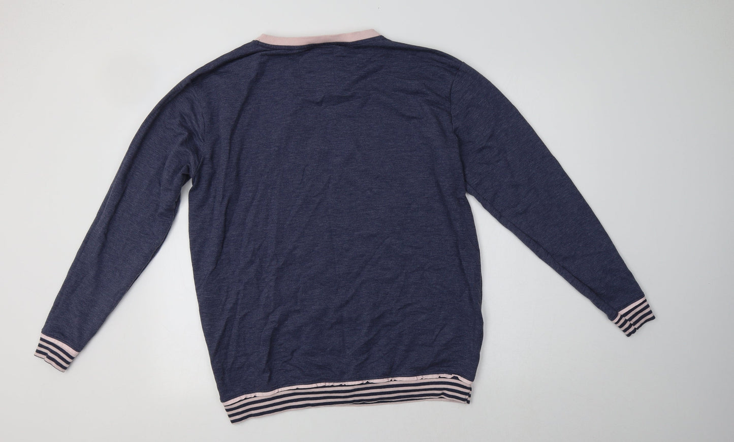 Primark Womens Blue Striped Polyester Top Pyjama Top Size 14
