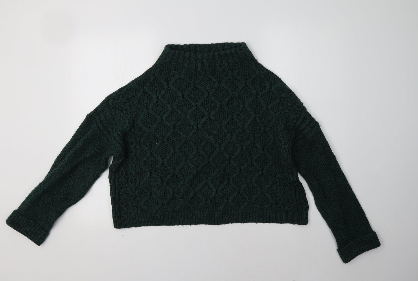 NEXT Womens Green Mock Neck   Pullover Jumper Size M