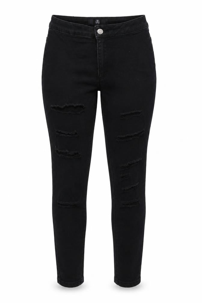 Missguided Womens Black  Cotton Skinny Jeans Size 8 L26 in Regular